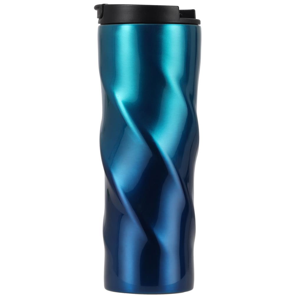 NILS Thermobecher 500 ml Edelstahl blau auslaufsicher rutschfest für Outdoor Alltag