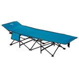 NILS CAMP Campingbett klappbar 190 cm blau Feldbett für Camping Outdoor Garten Reisbett