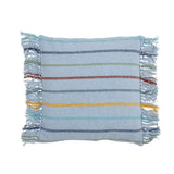 Bloomingville MINI Frey Kissen, Blau, aus recycelter Baumwolle, 45x45 cm, Kinderzimmer, dänisches Design