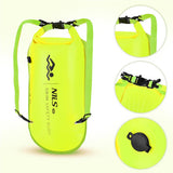NILS CAMP Schwimmboje 3-in-1 Dry Bag 28L gelb Rucksack für Outdoor Wasser Sport