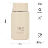 NILS Speisethermos 550 ml Beige Edelstahl Thermobehälter auslaufsicher
