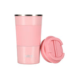 NILS Thermobecher 510 ml Edelstahl rosa rutschfest Coffee-to-go-Becher für Camping Reisen Alltag