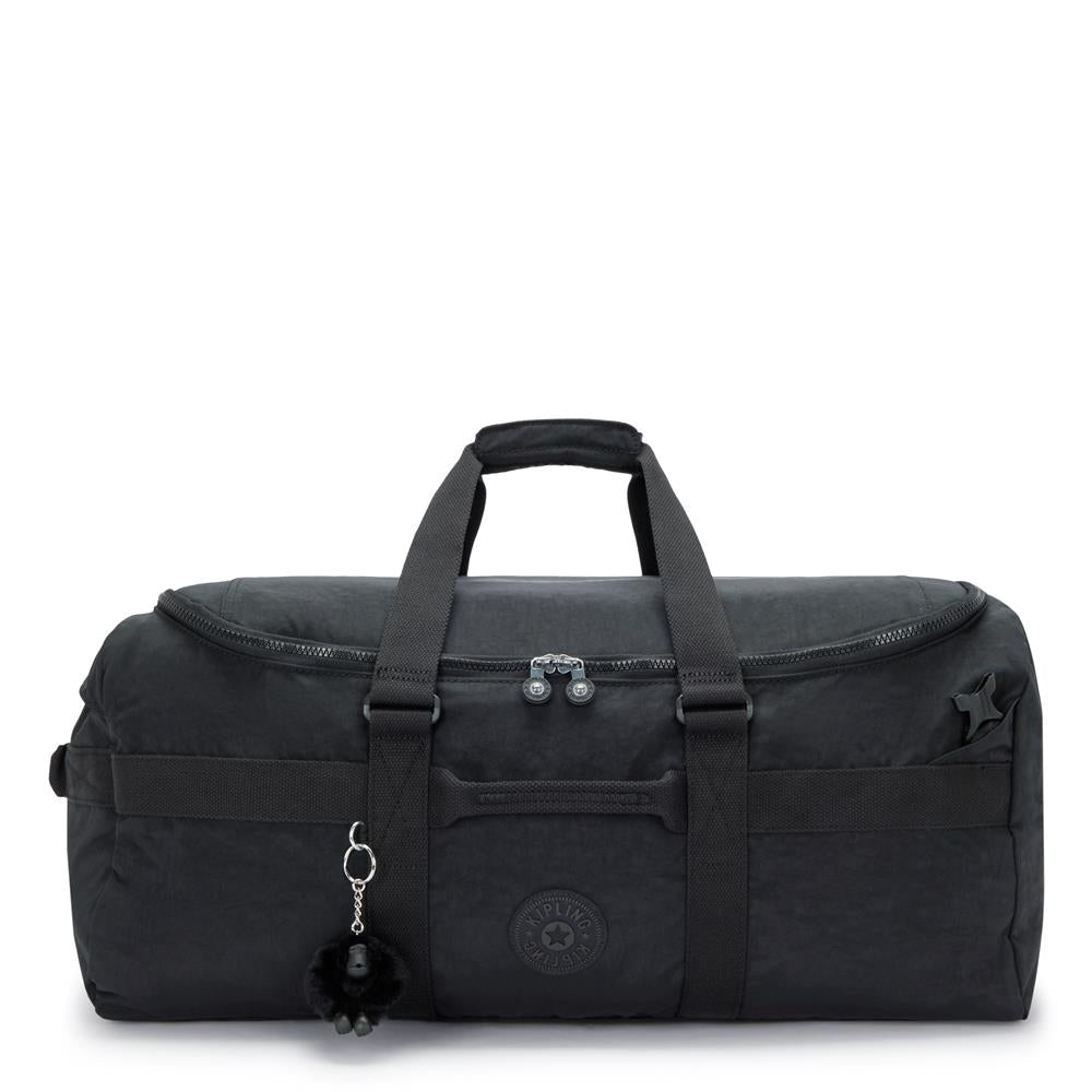 Kipling JONIS M, Mittelgroßer umwandelbarer Rucksack, Black Noir (schwarz), 62L, Sporttasche