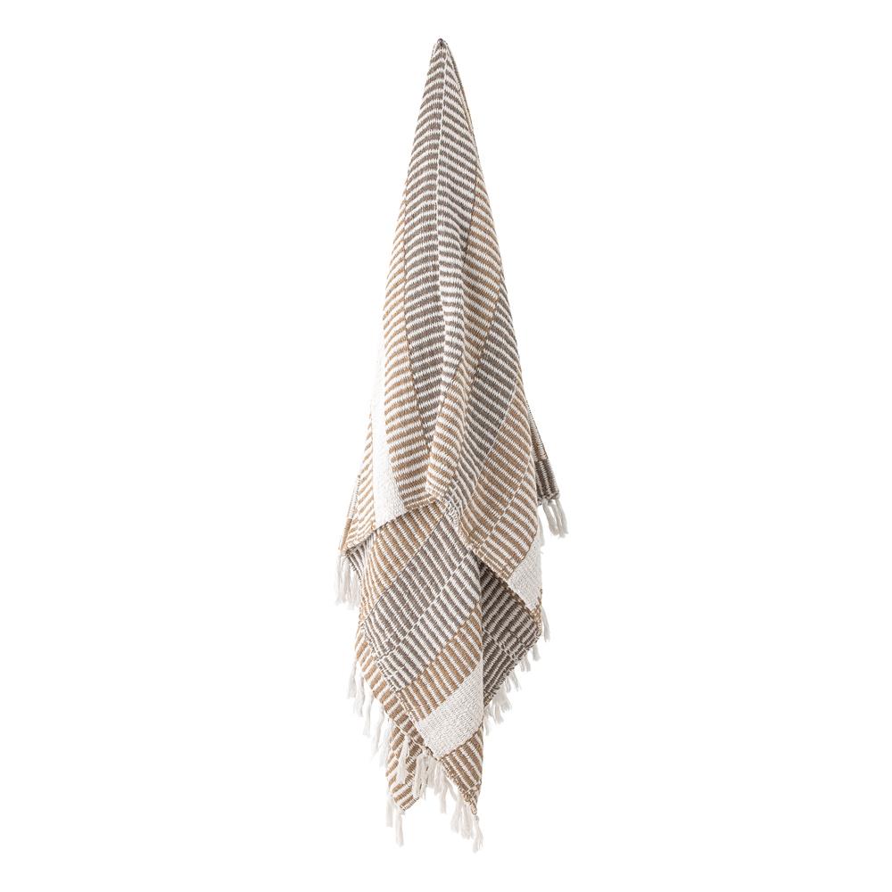 Bloomingville Isnel Decke natur recycelte Baumwolle 160x130 cm