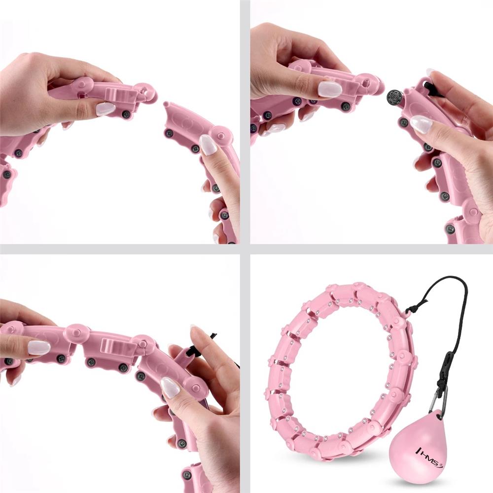 Hula Hoop Reifen Plus Size mit Gewicht und Massagefunktion Rosa | HMS HHW11