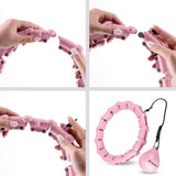Hula Hoop Reifen Plus Size mit Gewicht und Massagefunktion Rosa | HMS HHW11