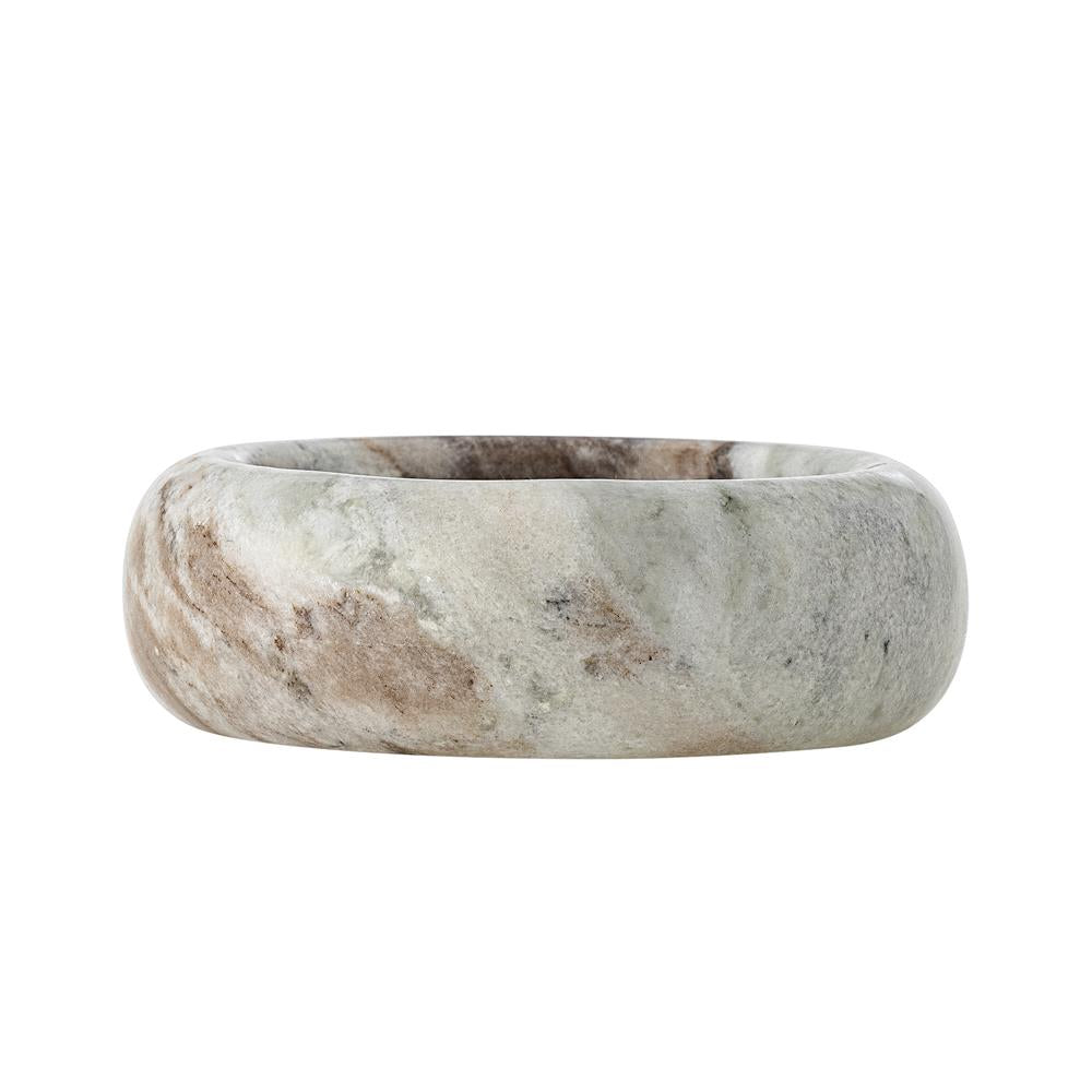 Bloomingville Indah Schale D15 cm natur - Marmorschale skulptural für Tischdeko & Wohnaccessoires