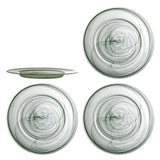 Bloomingville Amelie Teller 4er Set D33 cm grün - Glas Teller für Tischdeko & Küche