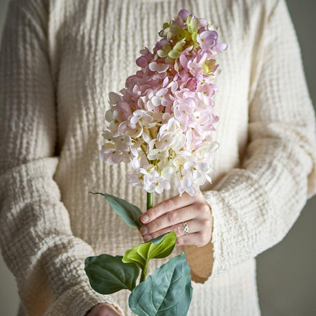 Bloomingville Hydrangea Stiel künstliche Blume rosa Deko Vase Wohnzimmer Blumen