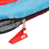 NILS CAMP Schlafsack Rot-Blau - Mumienschlafsack für Camping, Trekking & Outdoor