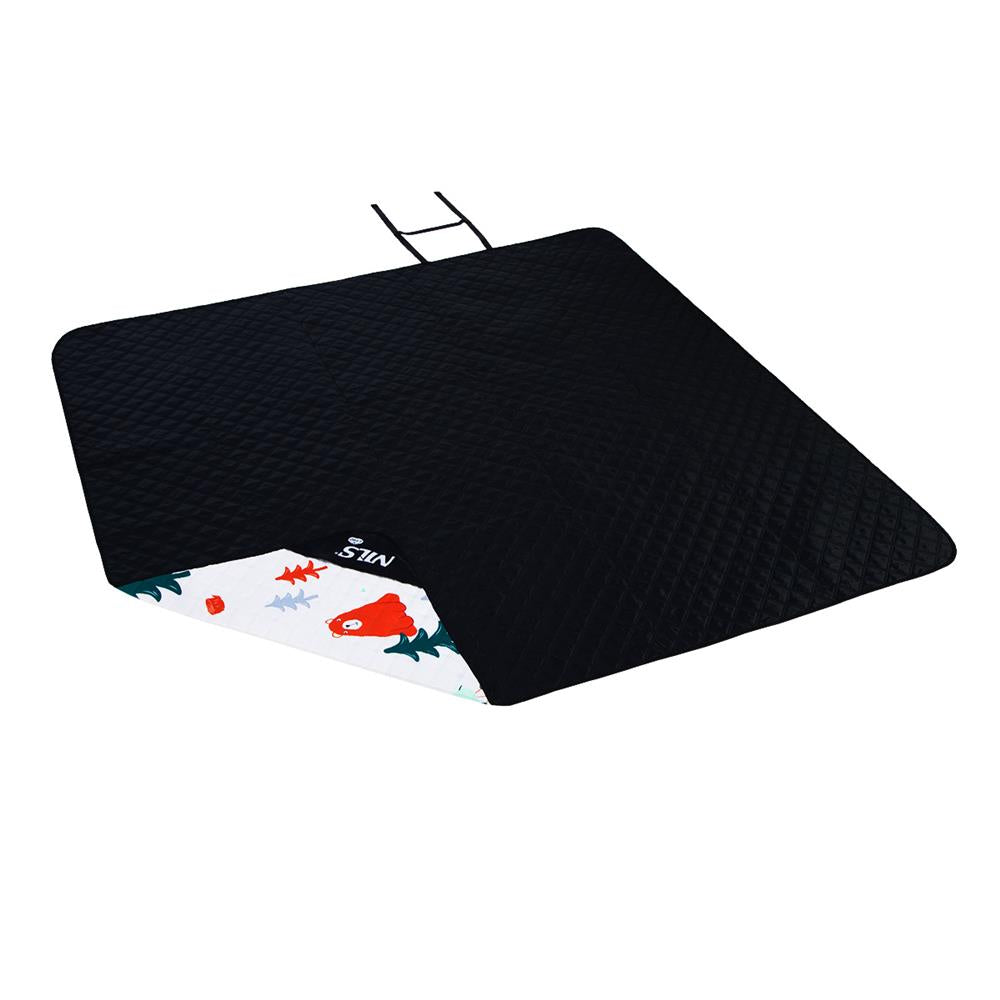 NILS CAMP Picknickdecke Wald 195x200 cm - Outdoor Decke für Strand, Garten & Camping