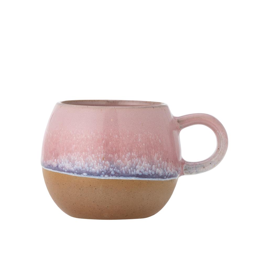 Bloomingville Paula Espressotasse aus Steingut in Rose 140 ml – Espressotasse für Küche und Tischdeko