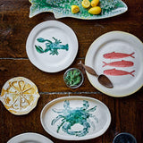 Bloomingville Hadden Teller Set 4er Grün Steingut mediterran 21cm