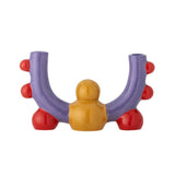 Bloomingville Edivia Kerzenhalter bunt - Steingut Kerzenständer skulptural für Tischdeko & Wohnzimmer
