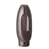 Bloomingville Daviid Vase Braun Steingut 10,5 x 26 cm Dekovase Blumenvase