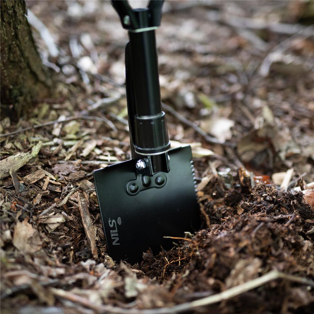 NILS CAMP Klappspaten Multitool mit Säge Pickel für Camping Outdoor