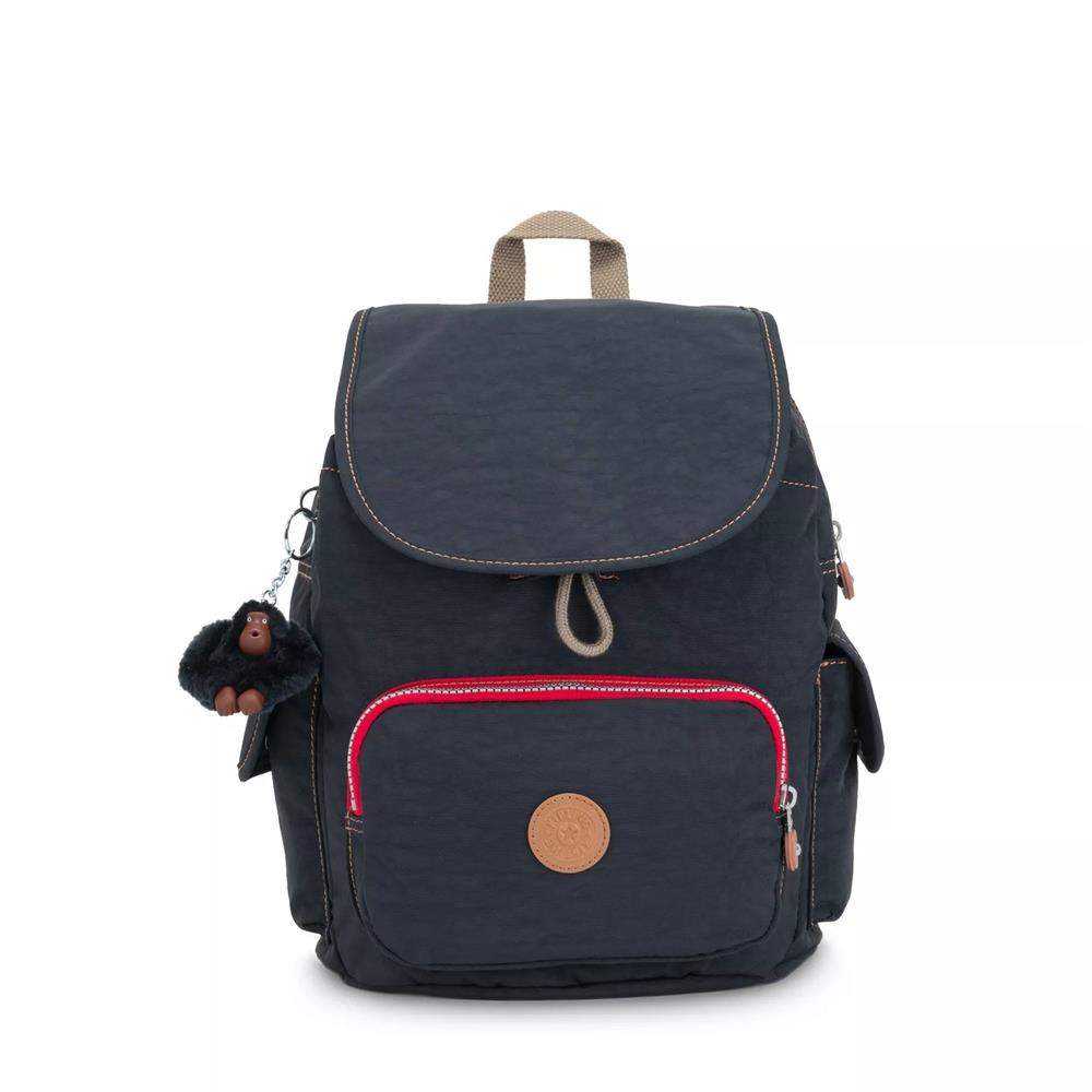 Kipling CITY PACK S, kleiner Rucksack, True Navy Combo (blau), Damenrucksack mit vielen Fächern