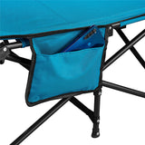NILS CAMP Campingbett klappbar 190 cm blau Feldbett für Camping Outdoor Garten Reisbett