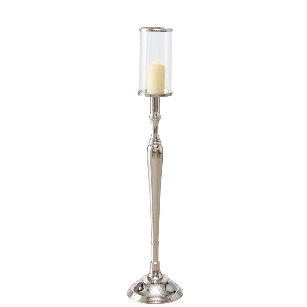 BOLTZE Windlicht Amara Silber Metall 109 x 24 cm Freistehend