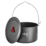 NILS CAMP Camping Kochtopf 4L mit Deckel - großer Outdoor Topf für Camping, Trekking & Gruppen