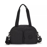 Kipling COOL DEFEA, mittelgroße Umhängetasche, Signature Emb (schwarz), Tasche mit vielen Fächern