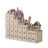 Bloomingville Richie Adventskalender – Holz-Schloss mit 24 Türen und Schubladen, dänisches Design