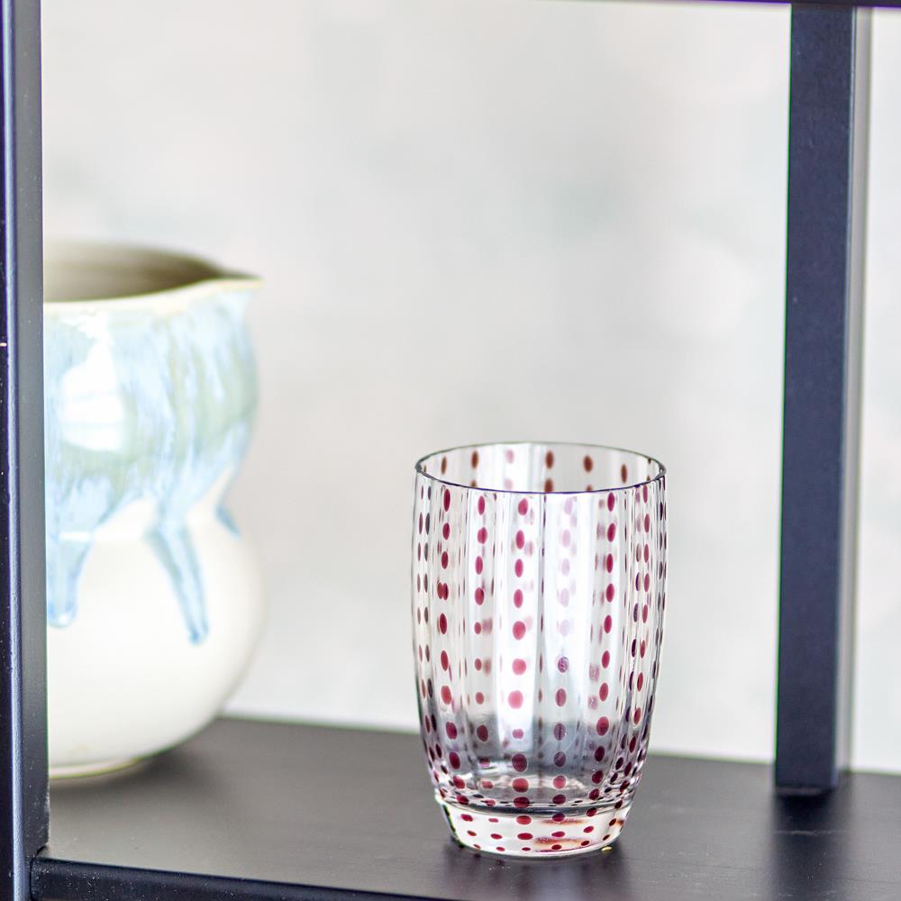Bloomingville Brinley Trinkglas aus Glas in Braun 350 ml – 4er Set für Küche und Tischdeko