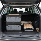 NILS CAMP Transportbox 38L Grau - klappbare Campingbox mit Tischfunktion für Outdoor & Auto