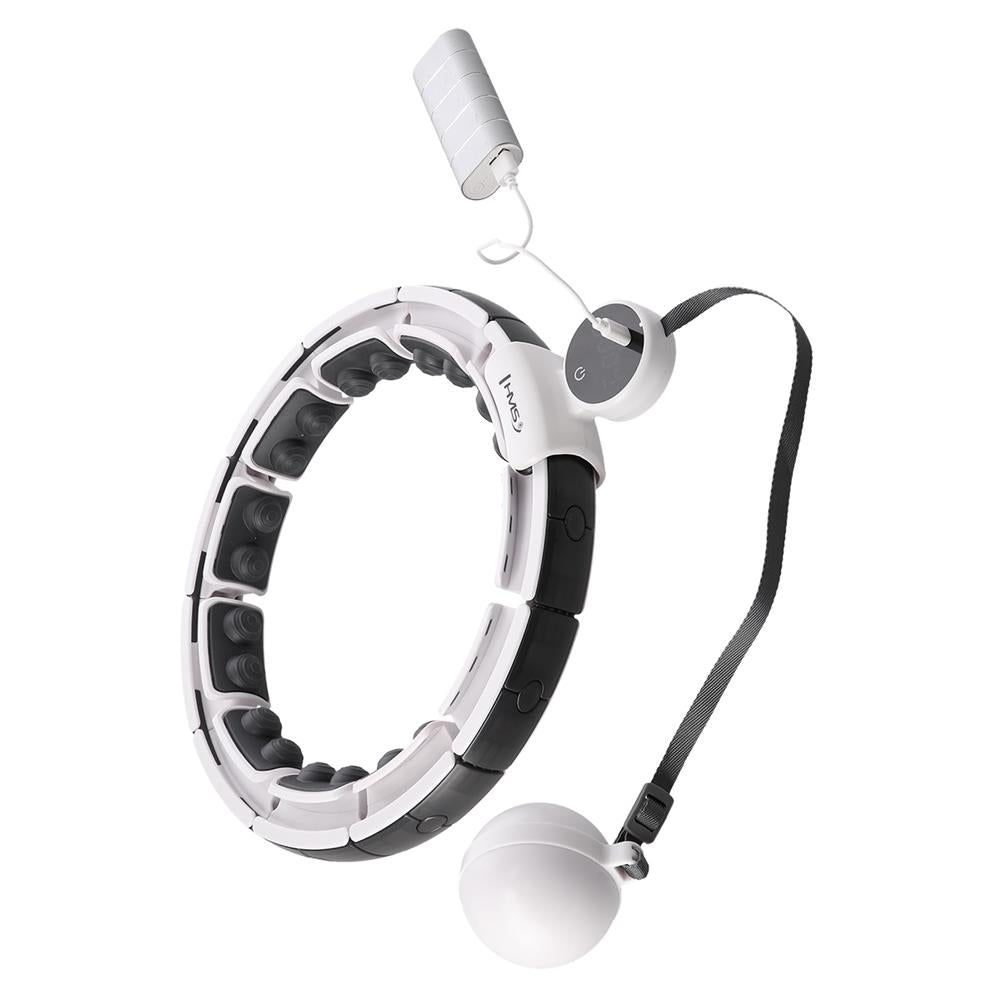 Hula Hoop Reifen mit LCD-Zähler, Magneten und Gewicht Weiß | HMS HHM16
